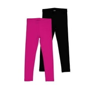 WONDER NATION Girls Fleece Leggings, 2 Pack, Sizes 4-18 & Plus