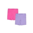 thumbnail image 1 of Wonder Nation Girls Bike Short with Pockets, 2-Pack, Sizes 4-18 & Plus, 1 of 5