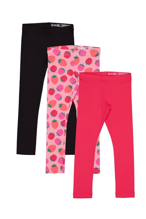 Girls Kid Tough Leggings, 3-Pack, Sizes 4-18 & Plus