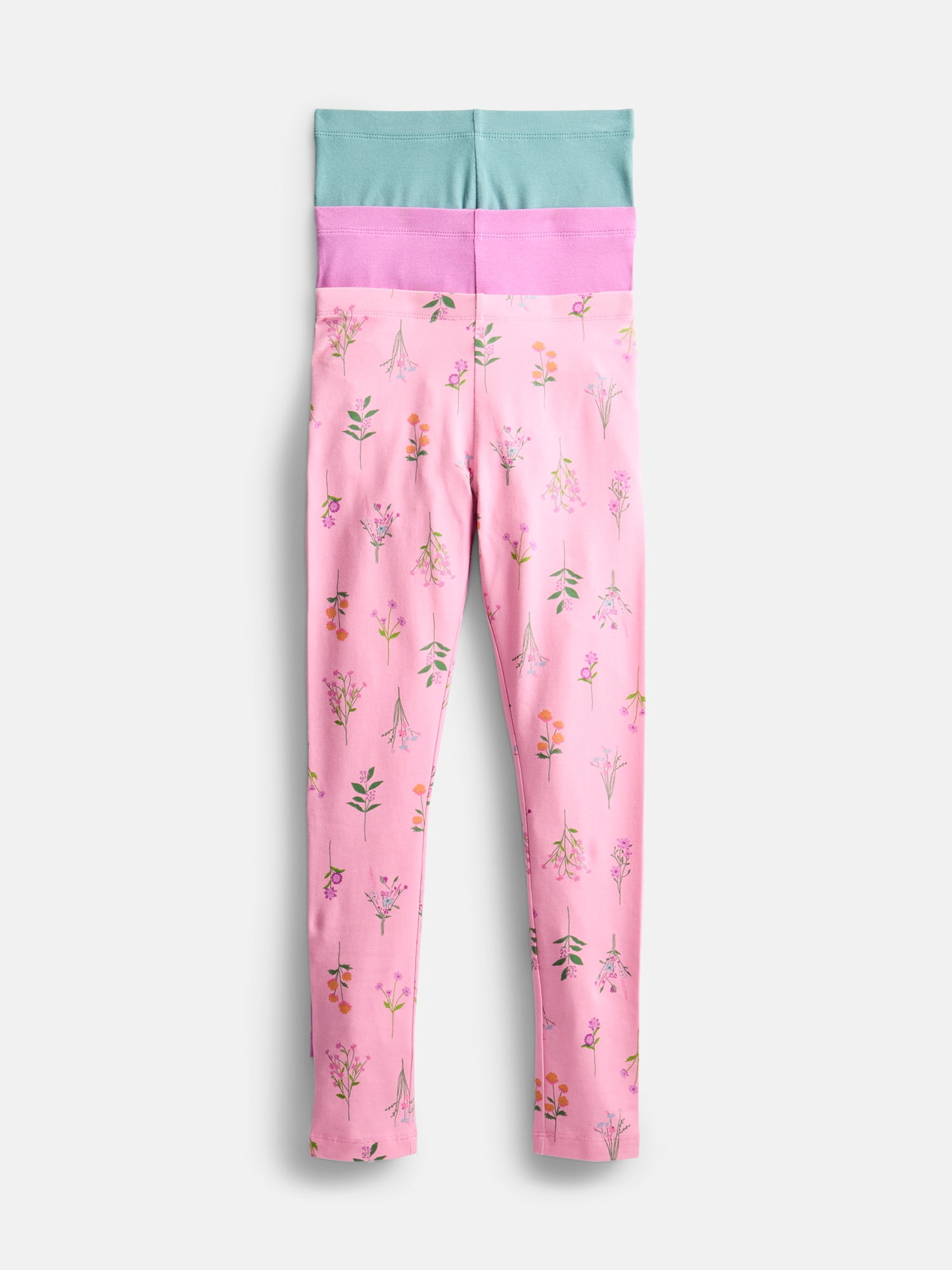 Wonder Nation Girls Kid Tough Leggings, 3-Pack, Sizes 4-18 & Plus