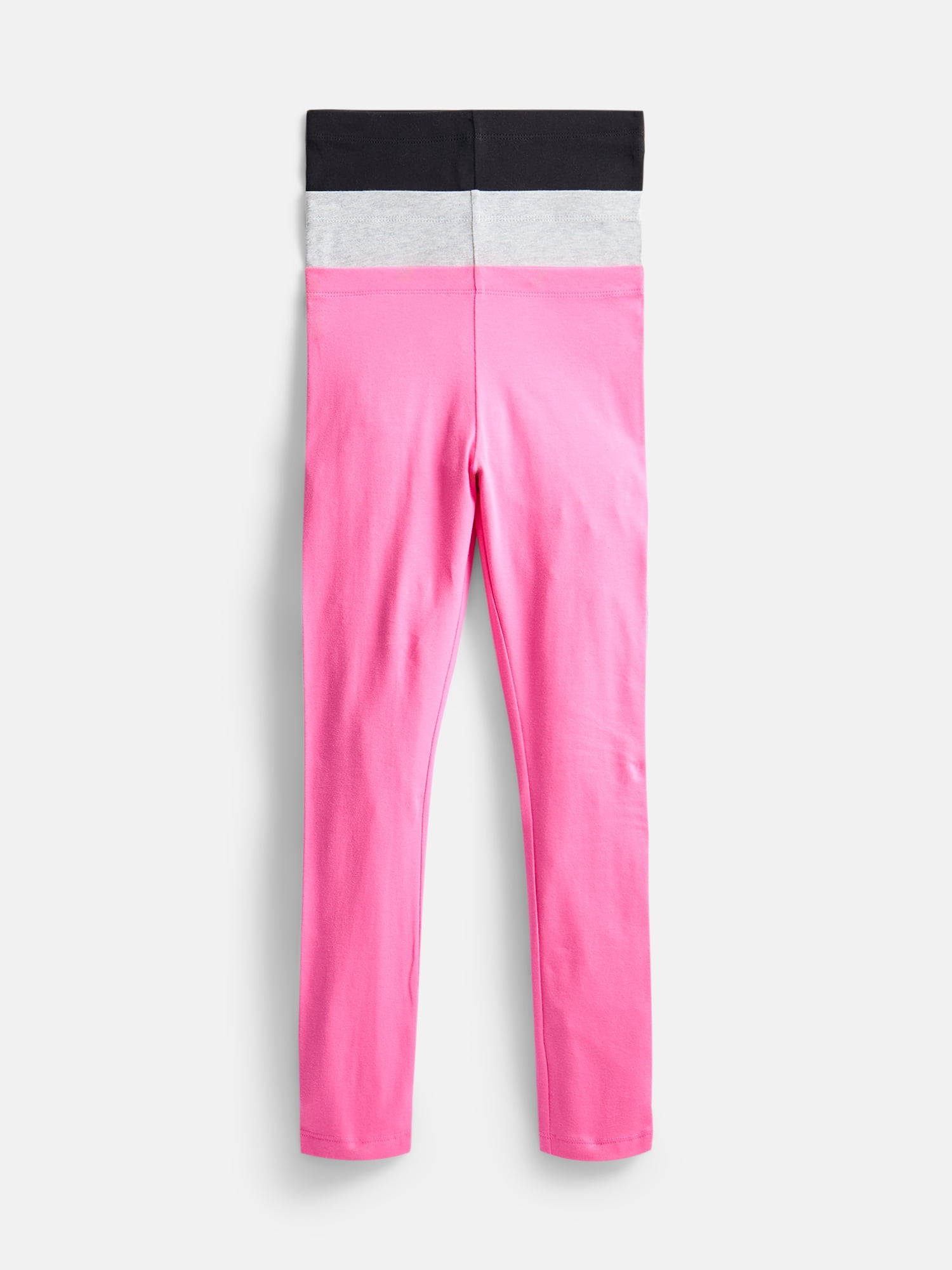 Wonder Nation Girls Kid Tough Leggings, 3-Pack, Sizes 4-18 & Plus