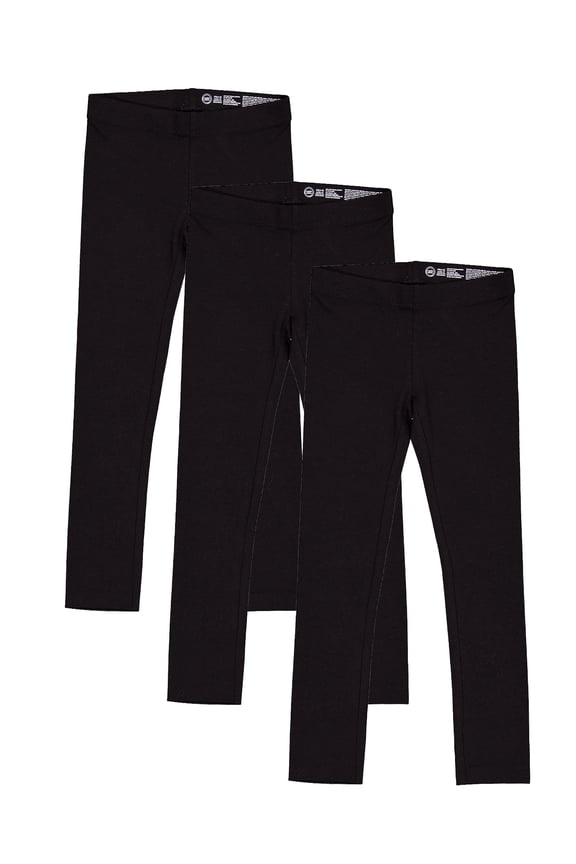 Girls Kid Tough Leggings, 3-Pack, Sizes 4-18 & Plus