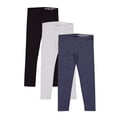 thumbnail image 1 of Wonder Nation Girls Kid Tough Leggings, 3-Pack, Sizes 4-18 & Plus, 1 of 4