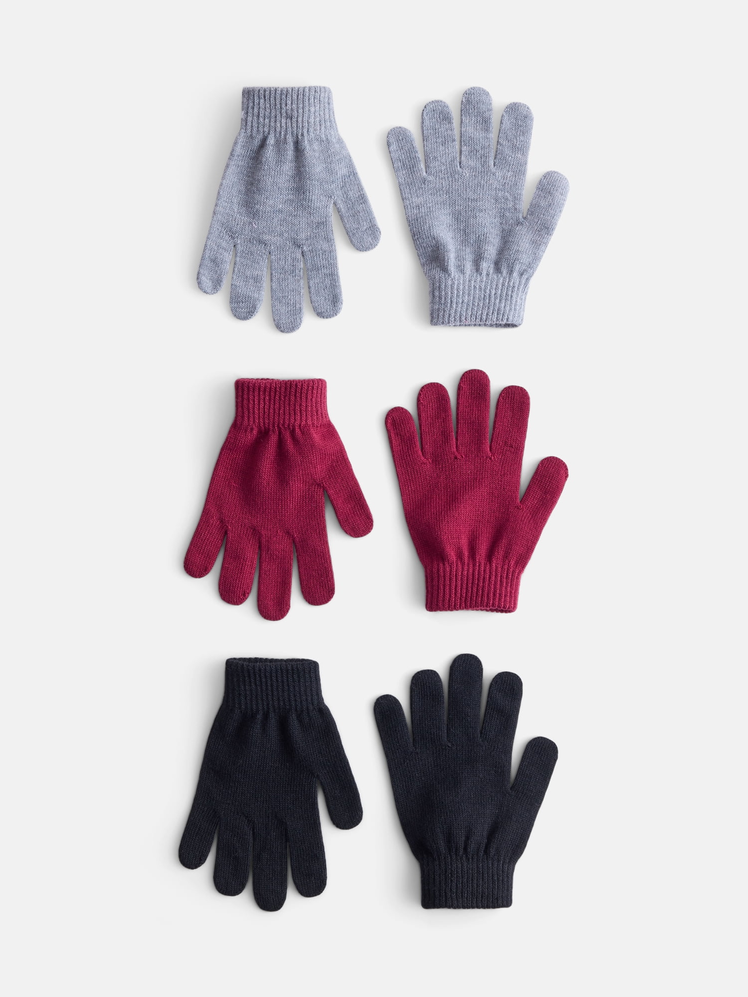Wonder Nation Boys Knit Gloves, 3 Pack