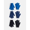 thumbnail image 1 of Wonder Nation Boys Knit Gloves, 3 Pack, 1 of 3