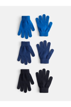Boys Knit Gloves, 3 Pack