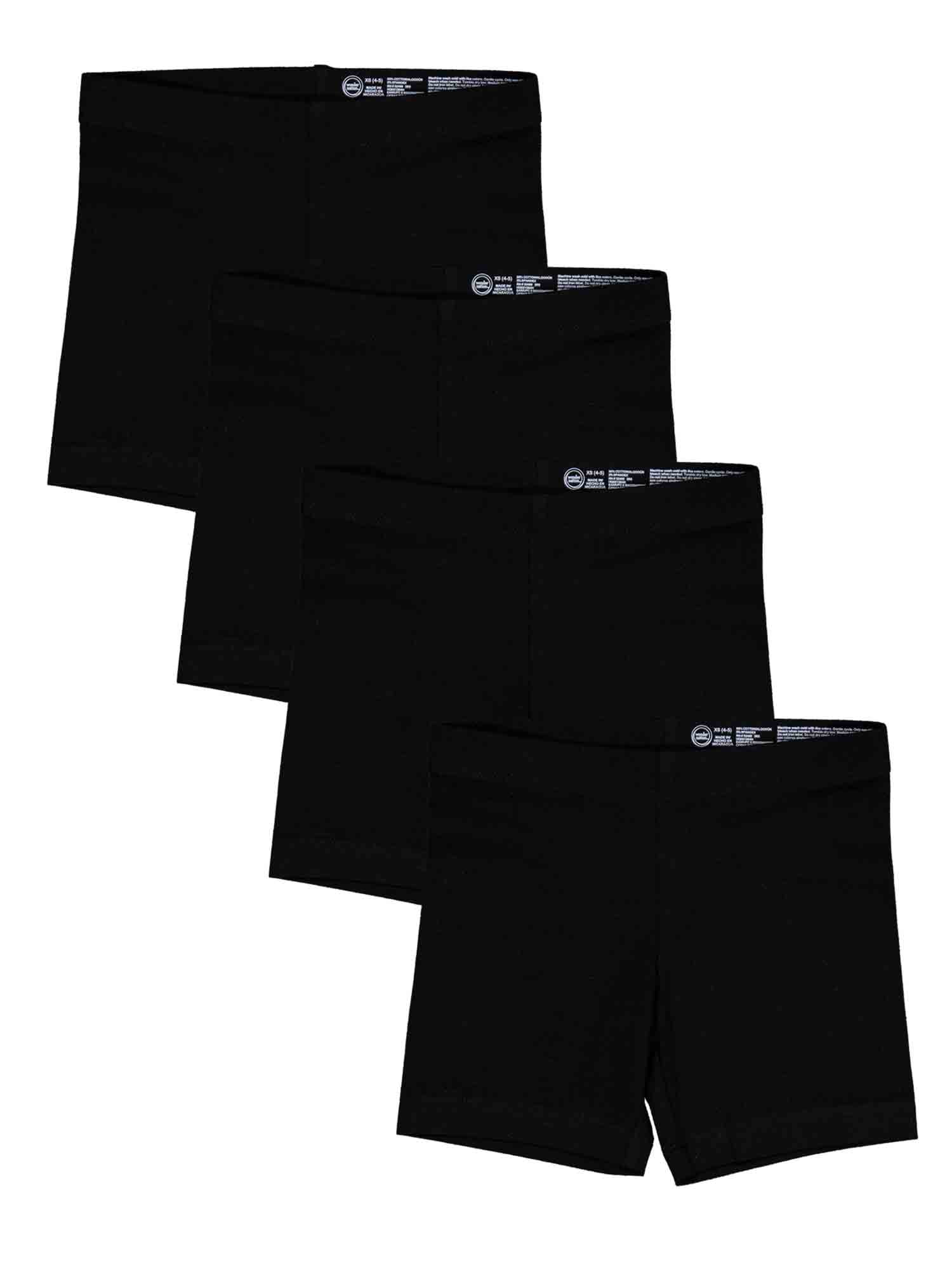 Wonder Nation Girls Bike Short, 4-Pack, Sizes 4-18 & Plus