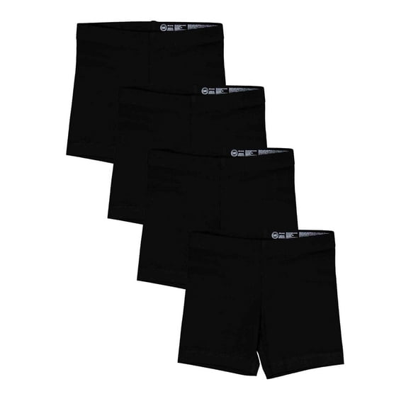 Wonder Nation Girls 4-Pack Bike Short, Sizes 4-18 & Plus