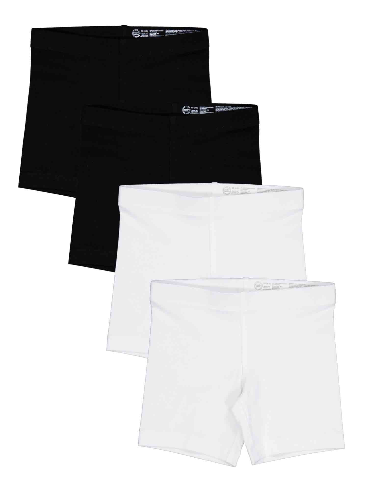 Wonder Nation Girls Bike Short, 4-Pack, Sizes 4-18 & Plus
