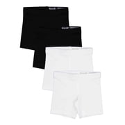 Wonder Nation Girls Bike Short, 4-Pack, Sizes 4-18 & Plus