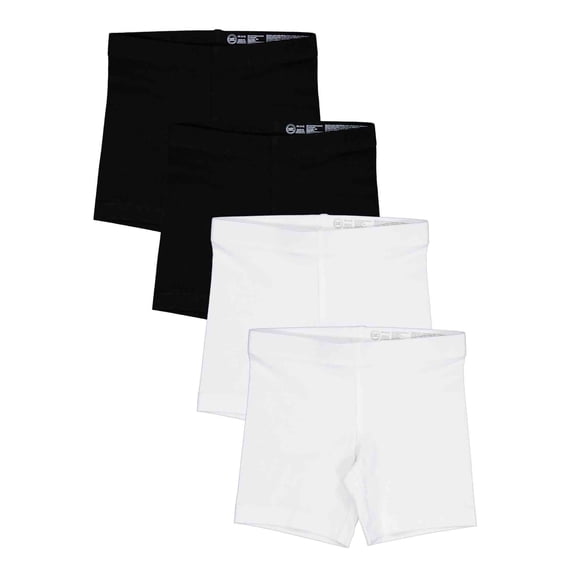 Wonder Nation Girls 4-Pack Bike Short, Sizes 4-18 & Plus