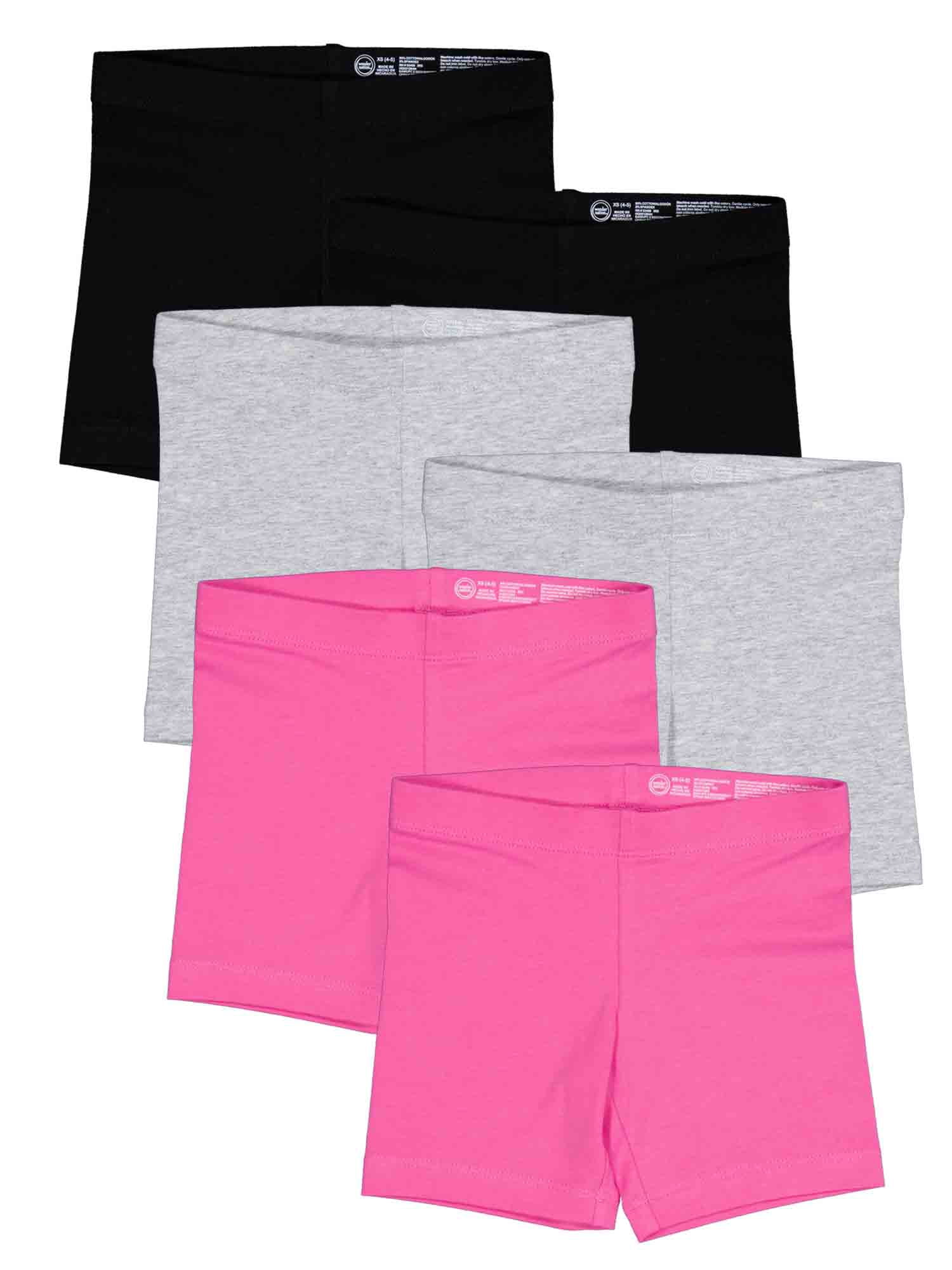 Wonder Nation Girls Bike Short, 6-Pack, Sizes 4-18 & Plus