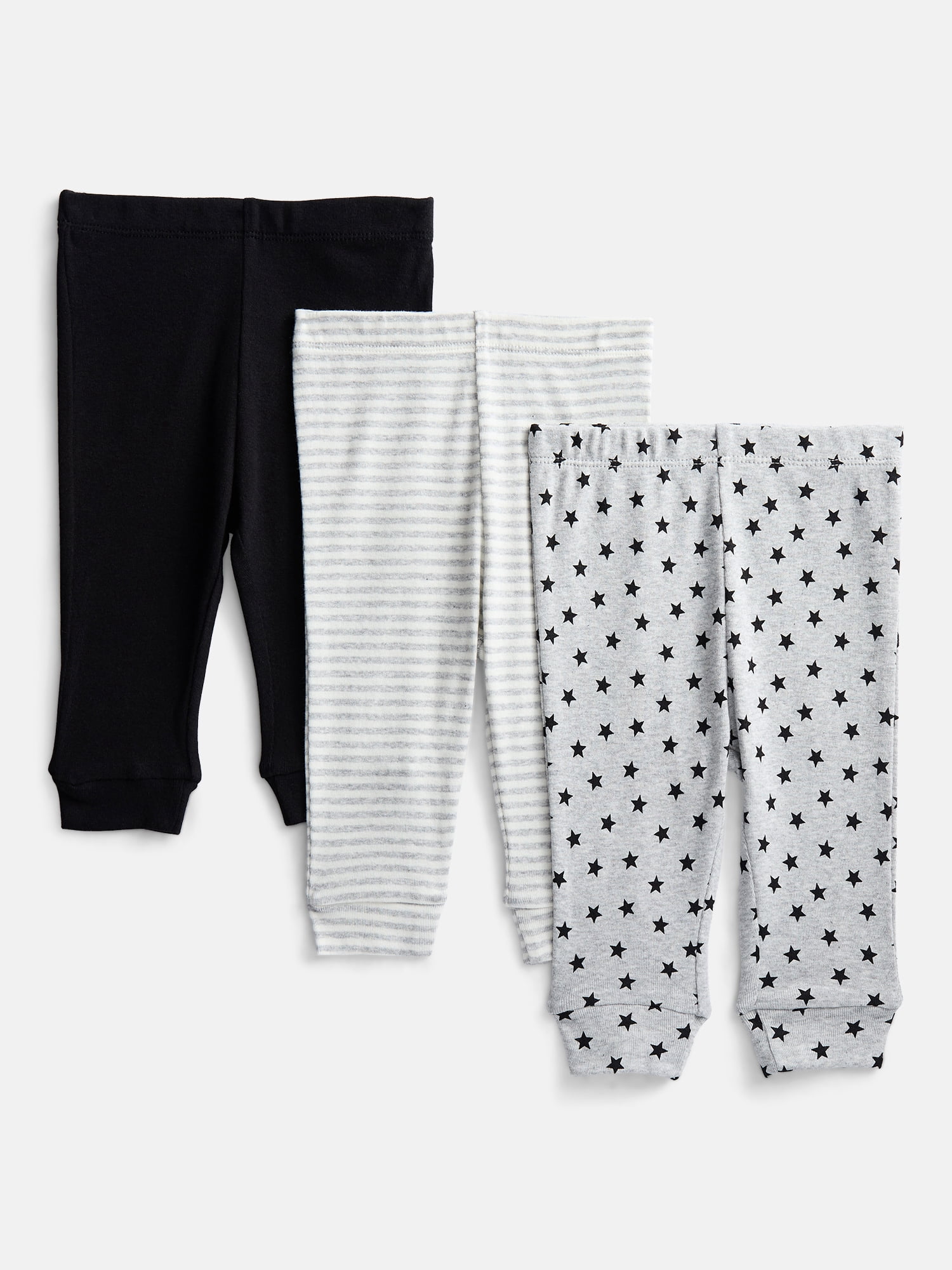 Wonder Nation Organic Cotton Baby Boys Pull-On Pants, 3-Pack, Sizes 0/3M-6/9M