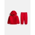 thumbnail image 1 of Wonder Nation Baby Zip Up Hoodie and Joggers Fleece Set, Sizes 0/3M-24M, 1 of 3