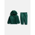 thumbnail image 1 of Wonder Nation Baby Zip Up Hoodie and Joggers Fleece Set, Sizes 0/3M-24M, 1 of 3