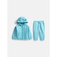 thumbnail image 1 of Wonder Nation Baby Zip Up Hoodie and Joggers Fleece Set, Sizes 0/3M-24M, 1 of 3