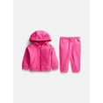 thumbnail image 1 of Wonder Nation Baby Zip Up Hoodie and Joggers Fleece Set, Sizes 0/3M-24M, 1 of 3