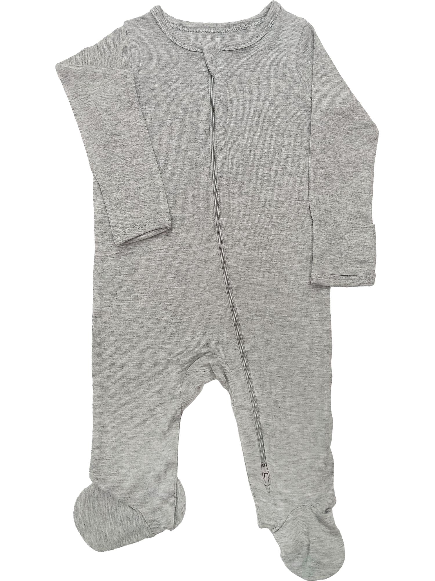 Wonder So Soft Modal by Wonder Nation Baby Unisex Two-Way Zipper Footed Sleep N Play Pajamas, Sizes Preemie-6/9 Months