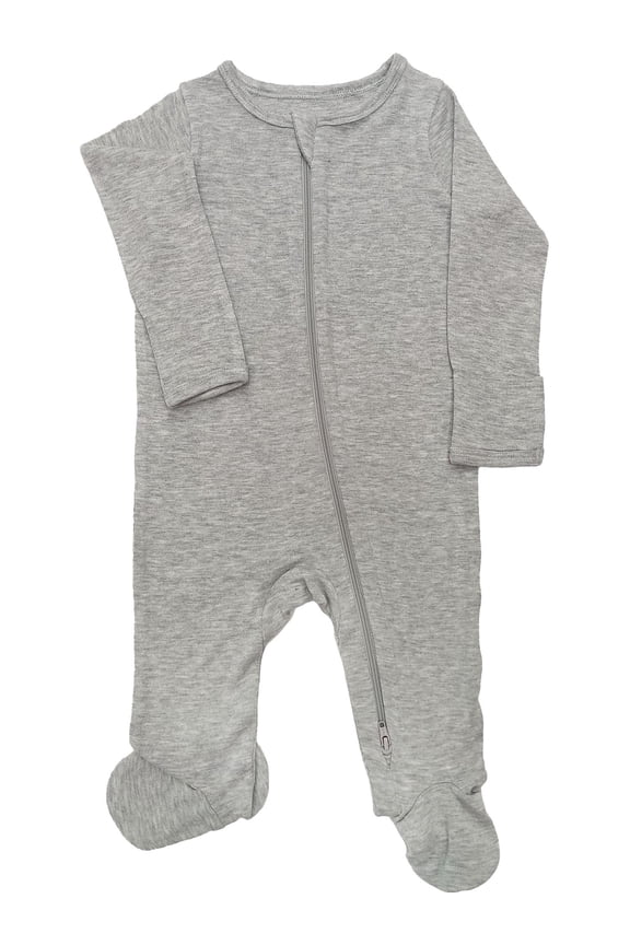 Wonder So Soft Modal by Wonder Nation Baby Unisex Two-Way Zipper Footed Sleep N Play Pajamas, Sizes Preemie-6/9 Months