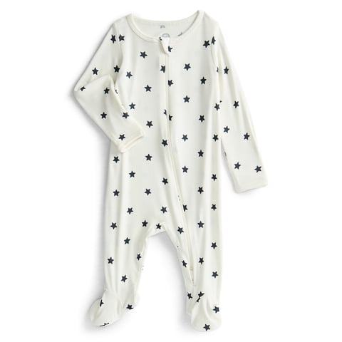 Wonder So Soft Modal by Wonder Nation Baby Unisex Two-Way Zipper Footed Sleep N Play Pajamas, Sizes Preemie-6/9 Months