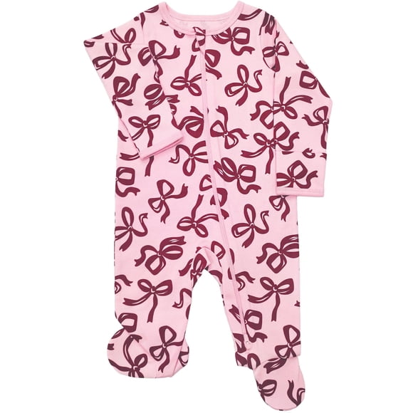 Wonder Nation Baby Gender Neutral Zip Front Footed Sleep N Play Pajamas, Sizes Preemie-6/9 Months