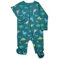 thumbnail image 1 of Wonder Nation Organic Cotton Baby Unisex Zip Front Footed Sleep N Play Pajamas, Sizes Preemie-6/9 Months, 1 of 3