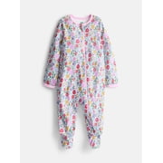 Wonder Nation Baby Girls' Sleep and Play Cotton Pajamas, Sizes Preemie-6-9 Months