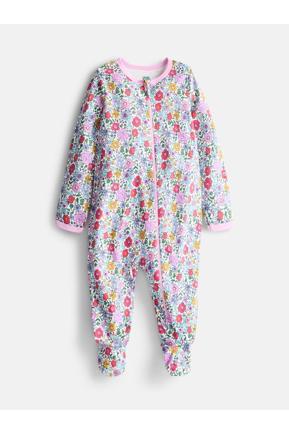 Baby Girls' Sleep and Play Cotton Pajamas, Sizes Preemie-6-9 Months
