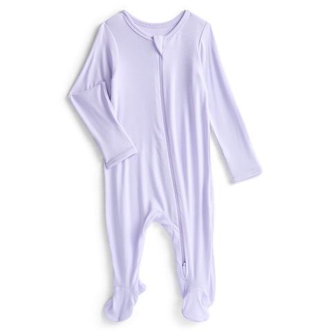 Wonder So Soft Modal by Wonder Nation Baby Unisex Two-Way Zipper Footed Sleep N Play Pajamas, Sizes Preemie-6/9 Months