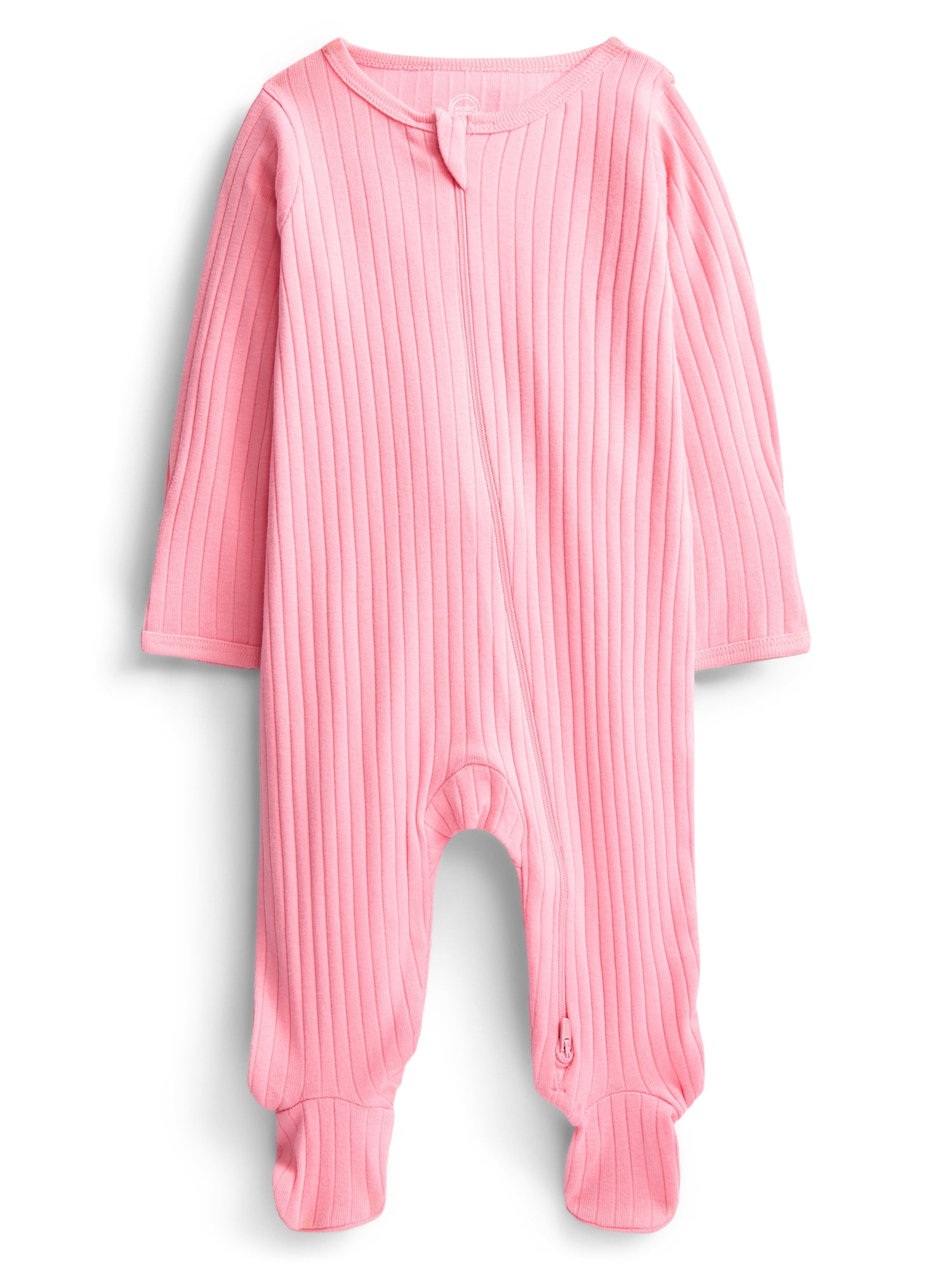 Wonder Nation Organic Cotton Baby Unisex Zip Front Footed Sleep N Play Pajamas, Sizes Preemie-6/9 Months