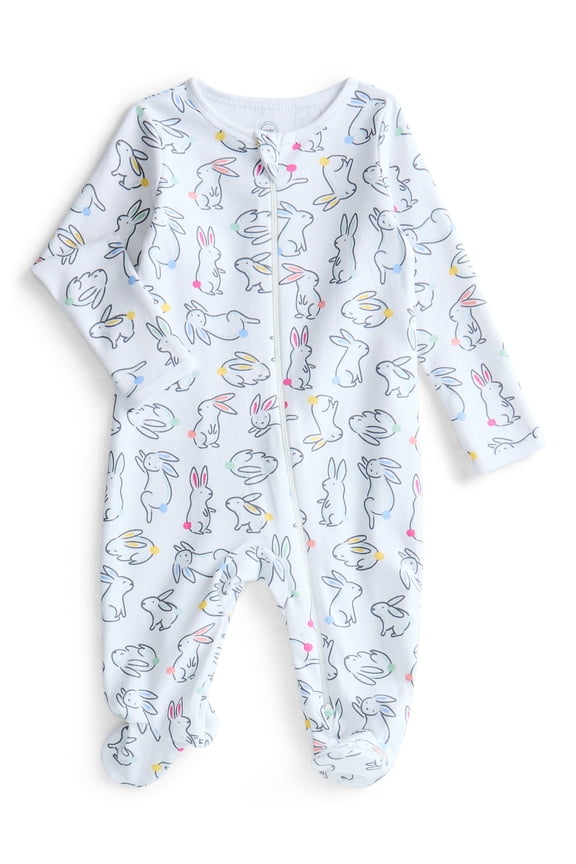 Baby Boys or Girls Zip Front Footed Pajamas, Sizes Preemieie-6/9 Months