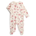thumbnail image 1 of Wonder Nation Organic Cotton Baby Unisex Zip Front Footed Sleep N Play Pajamas, Sizes Preemie-6/9 Months, 1 of 3