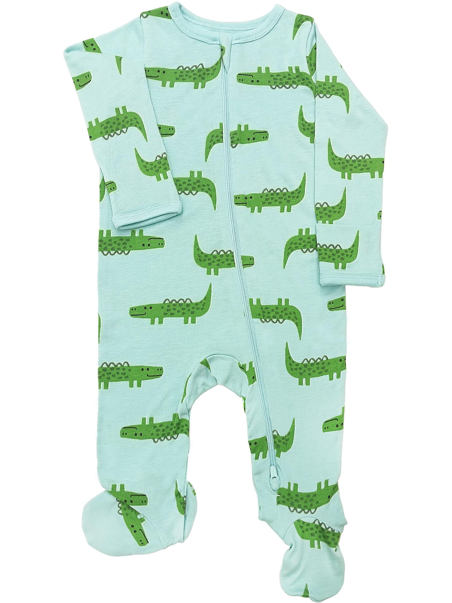 Wonder So Soft Modal by Wonder Nation Baby Unisex Two-Way Zipper Footed Sleep N Play Pajamas, Sizes Preemie-6/9 Months