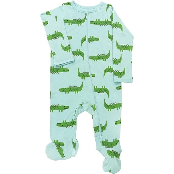 Wonder Nation Baby Gender Neutral Zip Front Footed Sleep N Play Pajamas, Sizes Preemie-6/9 Months