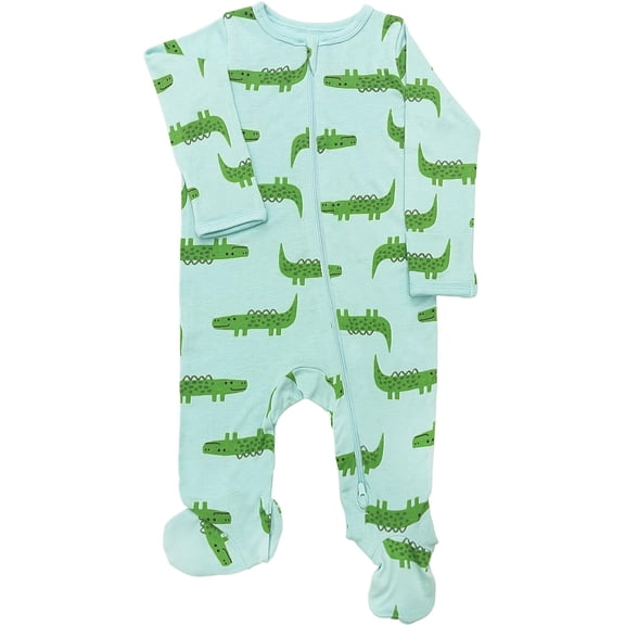 Wonder Nation Baby Gender Neutral Zip Front Footed Sleep N Play Pajamas, Sizes Preemie-6/9 Months