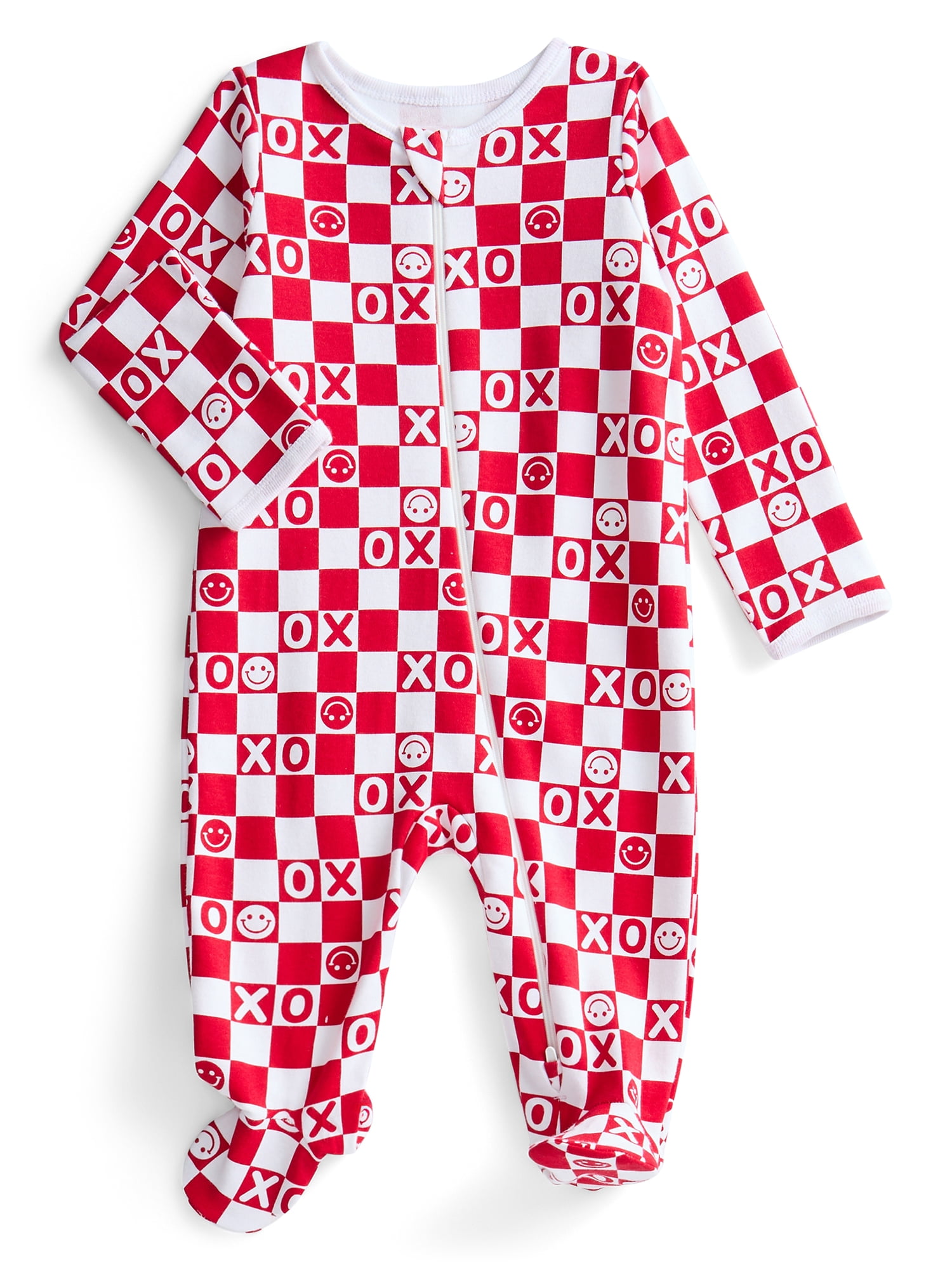 Wonder Nation Organic Cotton Baby Unisex Zip Front Footed Sleep N Play Pajamas, Sizes Preemie-6/9 Months