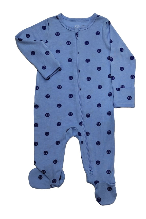 Wonder So Soft Modal by Wonder Nation Baby Unisex Two-Way Zipper Footed Sleep N Play Pajamas, Sizes Preemie-6/9 Months