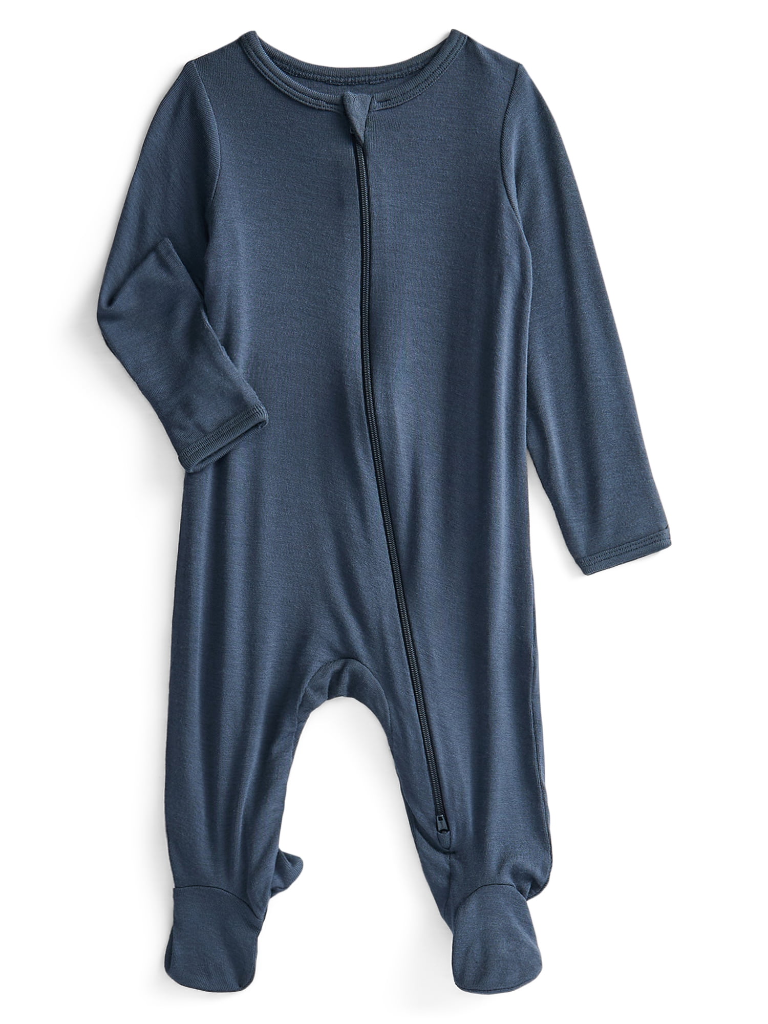 Wonder So Soft Modal by Wonder Nation Baby Unisex Two-Way Zipper Footed Sleep N Play Pajamas, Sizes Preemie-6/9 Months