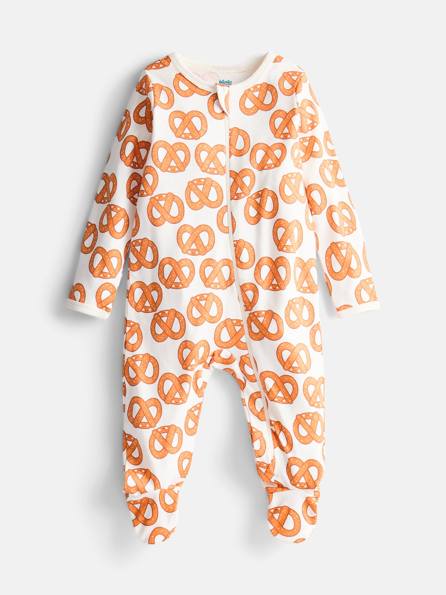 Wonder Nation Unisex Baby Sleep and Play Cotton Pajamas, Sizes Preemie-6-9 Months