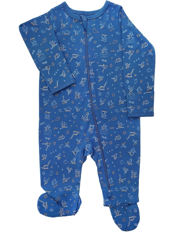 Organic Cotton Baby two-way zipper footed Sleep n Play Pajamas, Sizes Preemie-6/9 Months