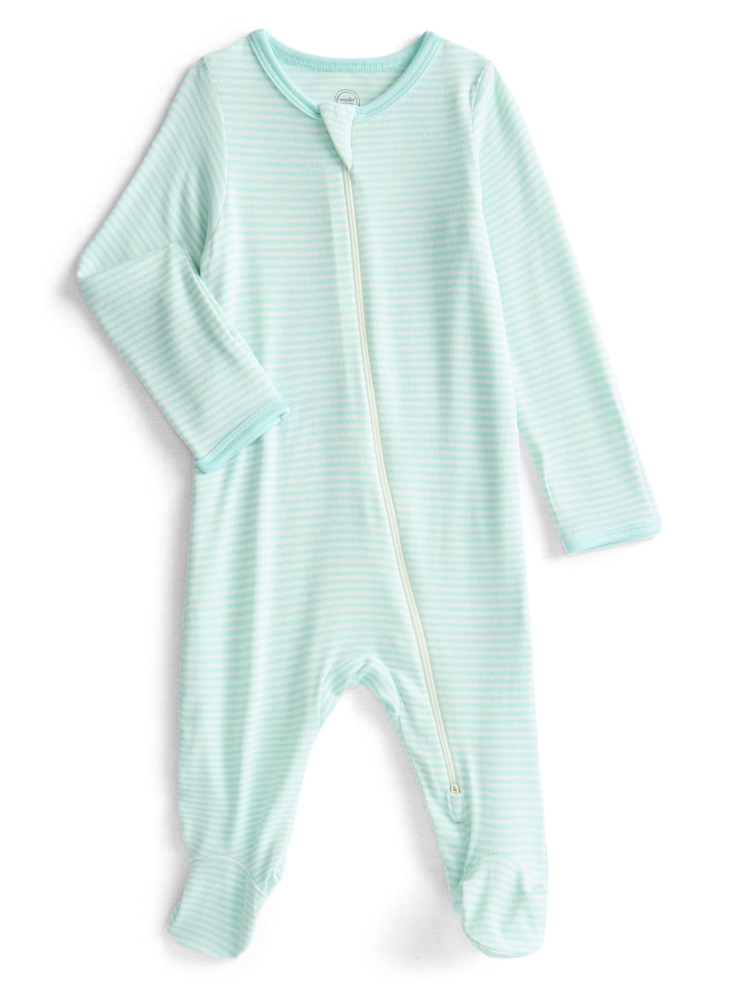 Wonder So Soft Modal by Wonder Nation Baby Unisex Two-Way Zipper Footed Sleep N Play Pajamas, Sizes Preemie-6/9 Months