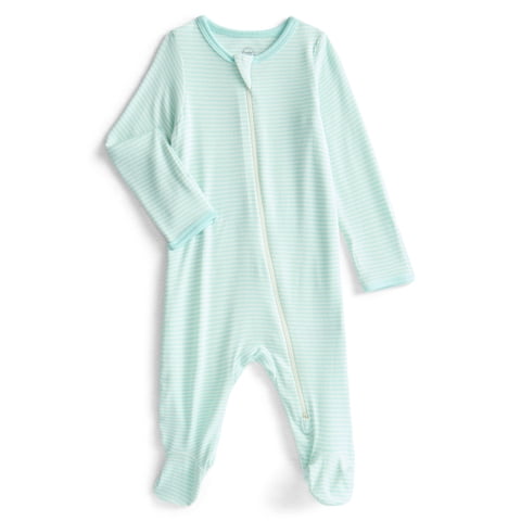 Wonder So Soft Modal by Wonder Nation Baby Unisex Two-Way Zipper Footed Sleep N Play Pajamas, Sizes Preemie-6/9 Months