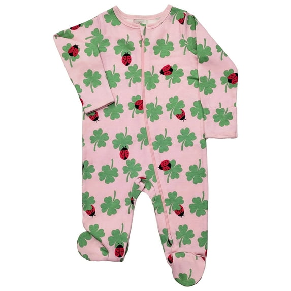 Wonder Nation Baby Boys or Girls Zip Front Footed Pajamas, Sizes Preemieie-6/9 Months