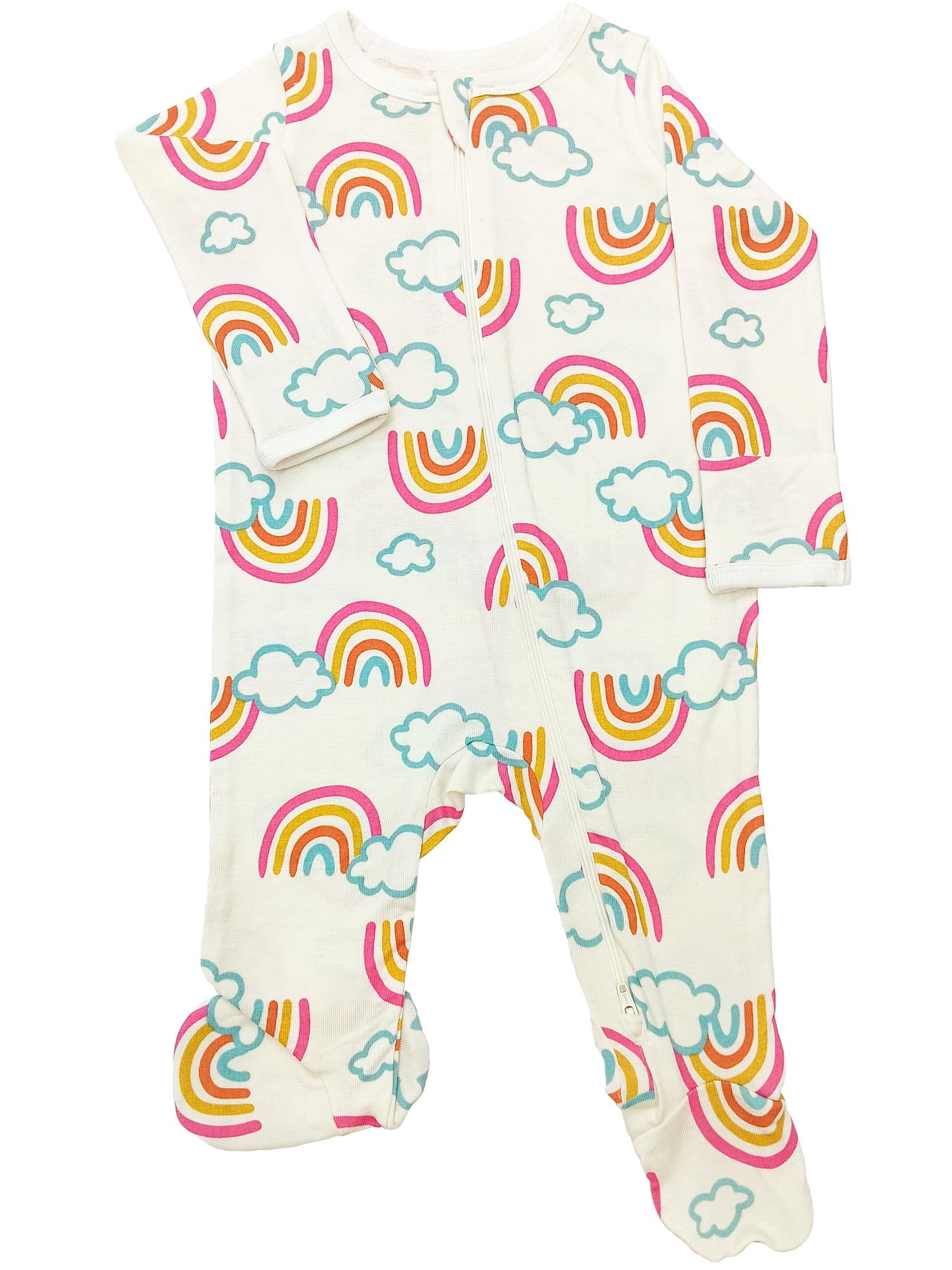 Wonder So Soft Modal by Wonder Nation Baby Unisex Two-Way Zipper Footed Sleep N Play Pajamas, Sizes Preemie-6/9 Months