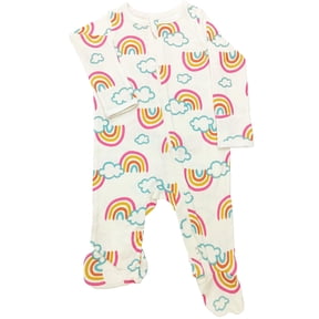 Wonder So Soft Modal by Wonder Nation Baby Unisex Two-Way Zipper Footed Sleep N Play Pajamas, Sizes Preemie-6/9 Months