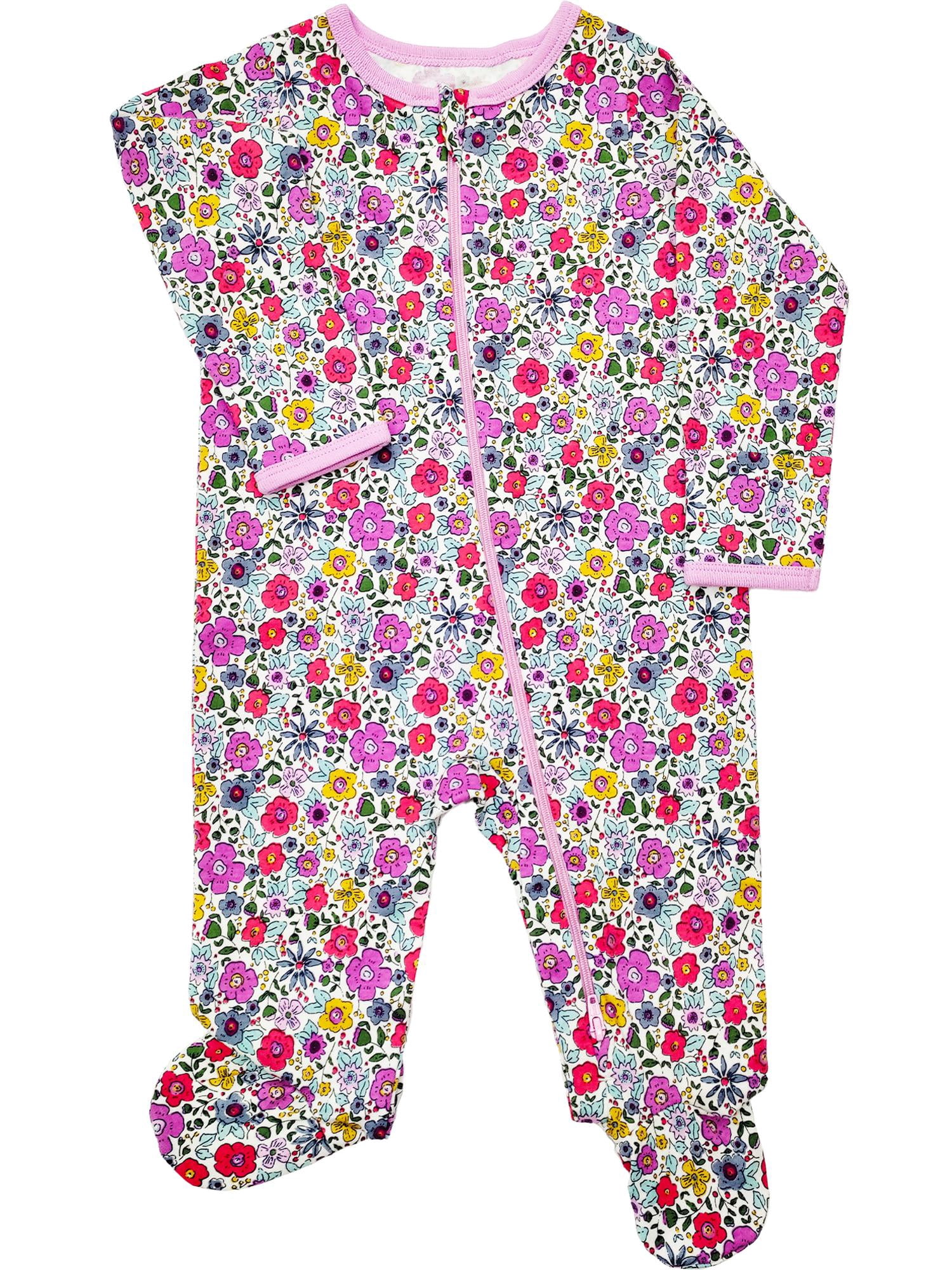 Wonder Nation Baby Gender Neutral Zip Front Footed Sleep N Play Pajamas, Sizes Preemie-6/9 Months