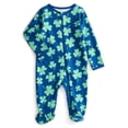 thumbnail image 1 of Wonder Nation Organic Cotton Baby Unisex Zip Front Footed Sleep N Play Pajamas, Sizes Preemie-6/9 Months, 1 of 2