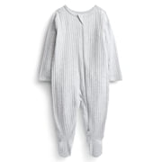 Wonder Nation Organic Cotton Baby Unisex Zip Front Footed Sleep N Play Pajamas, Sizes Preemie-6/9 Months