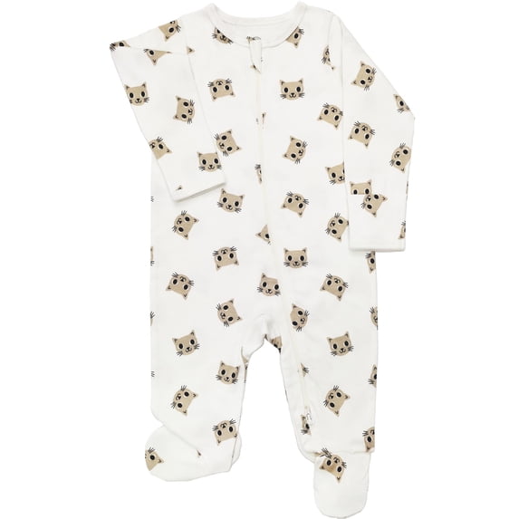 Wonder Nation Baby Gender Neutral Zip Front Footed Sleep N Play Pajamas, Sizes Preemie-6/9 Months