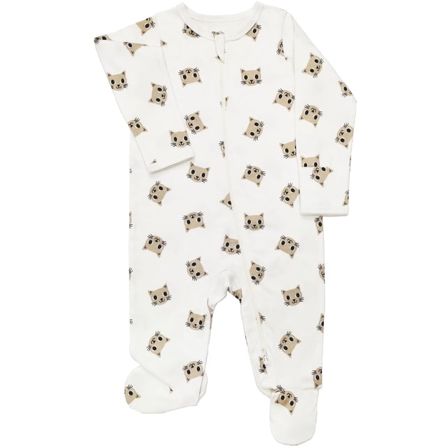 Wonder Nation Baby Gender Neutral Zip Front Footed Sleep N Play Pajamas, Sizes Preemie-6/9 Months